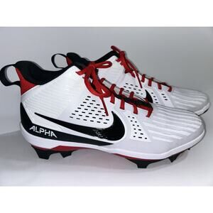 Nike Alpha Menace Strong Red White Football Cleats New Men’s Size 12